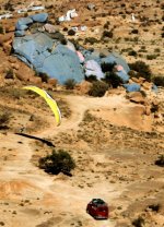 Viper ouvrant la piste, Tafraoute, Maroc